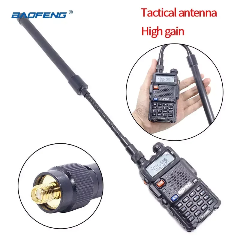 

AR-148 Gooseneck Tactical Antenna SMA-Male/Female VHF UHF For BF-888S UV-5R UV-82 UV-9R UV-XR VX-6R WOUXUN TYT Baofeng accessory