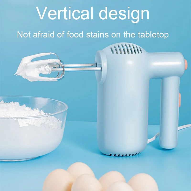 Electric Automatic Stirrer Handheld Egg Beater Milk Foamer Cream Butter Whisk Cake Bake Dough Mixer Stainless Steel Food Blender 3