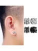 1-10 Pairs of Men's Fashionable Ear Hole Free Magnet Zircon Stainless Steel False Earring Set Unisex Non Piercing Clip Earrings 3