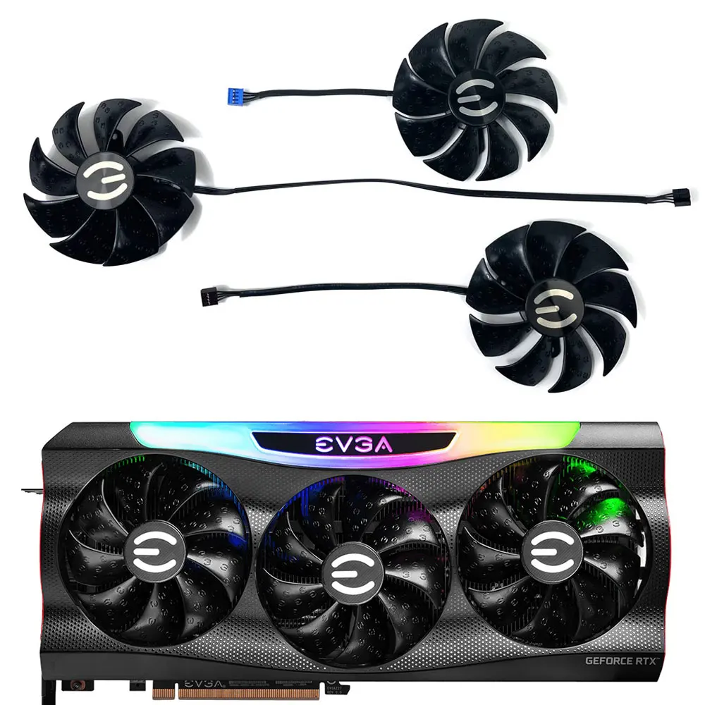 

NEW 88MM PLD09220S12H 4PIN RTX 3070 3080 GPU Fan，For EVGA GeForce RTX 3080 3080 TI 3090 3070 Video Card Cooling Fan