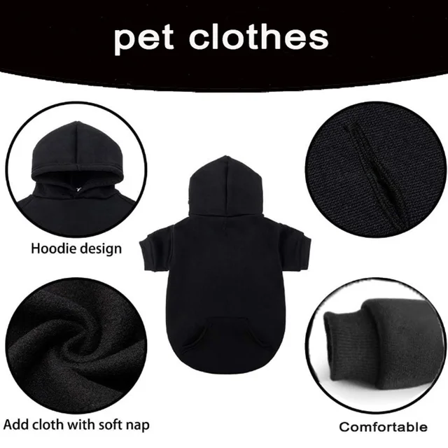 1 Pc Pet Hooded Sweatshirt  Cats & Dogs Fashion Unique Printed Pattern For Pomeranian  Maltese 5