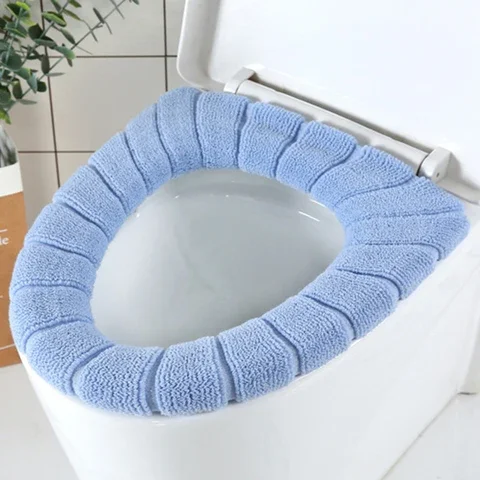 

High Quality Toilet Cushion Winter Soft Washable Common Nordic Toilet Seat Pads Household Bathroom Toilet Cushion Random Color