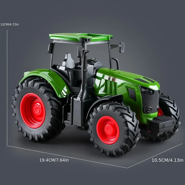 Tractor Toy, Realistic Farm Vehicle Toy Push and Go Truck Car Tractor Toy for Halloween and Christmas birthday gifts 4