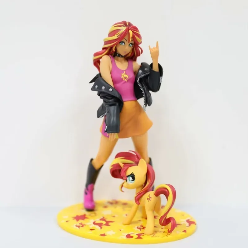 

24cm Game My Little Pony Bishoujo Pinkie Pie Applejack Anime Figure PVC Dolls Collection Model Toys Gift for Children Birthday