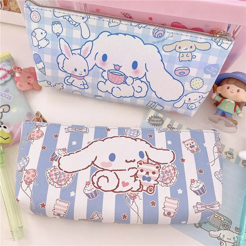 

Kawaii Sanrio Anime Pencil Box Cute Cinnamoroll Pompompurin Cartoon Stationery Storage Box Originality Children Gifts
