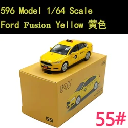 1/64 Scale Ford Mondeo Taxi Alloy Car Model - Collectible Decorative Toy (A)