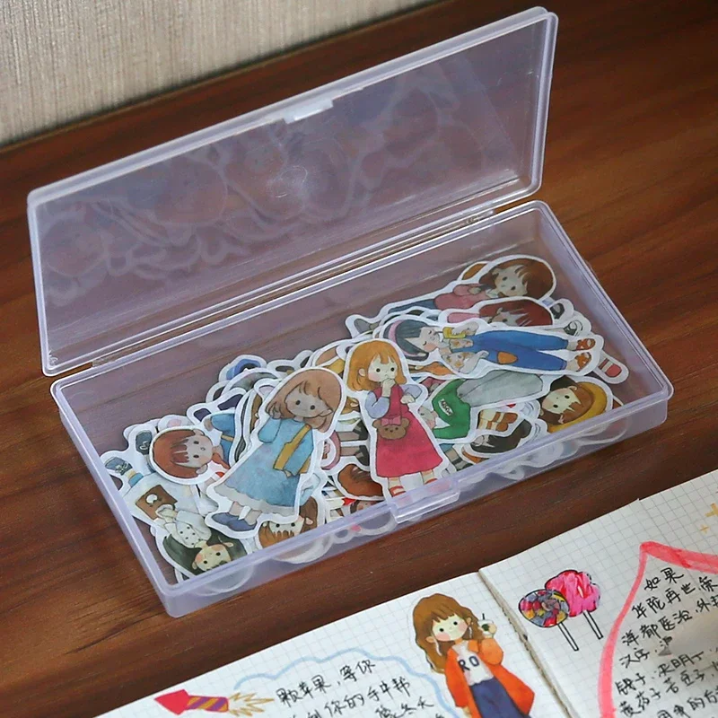Large Transparent Desk Storage Box for Stationery - Organized & Efficient