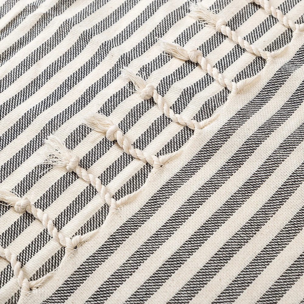 Luxury Striped Tassel Cotton Spa & Beach Towel