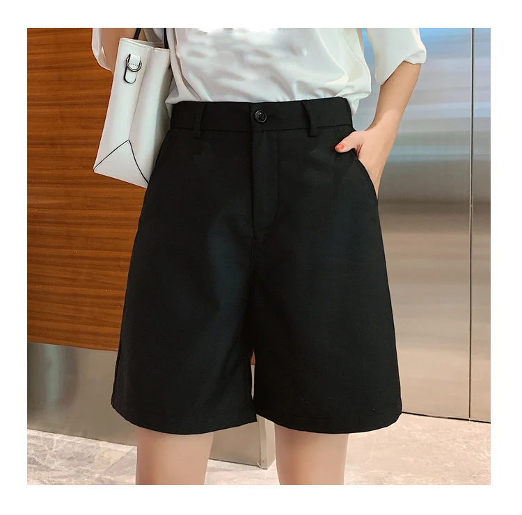 winter dresses for women Plus Size Shorts Women High Waist Vintage Wide Leg Suits Shorts Womens Clothing Elegant Straight For Ladies Casual 2021 Summer bape shorts