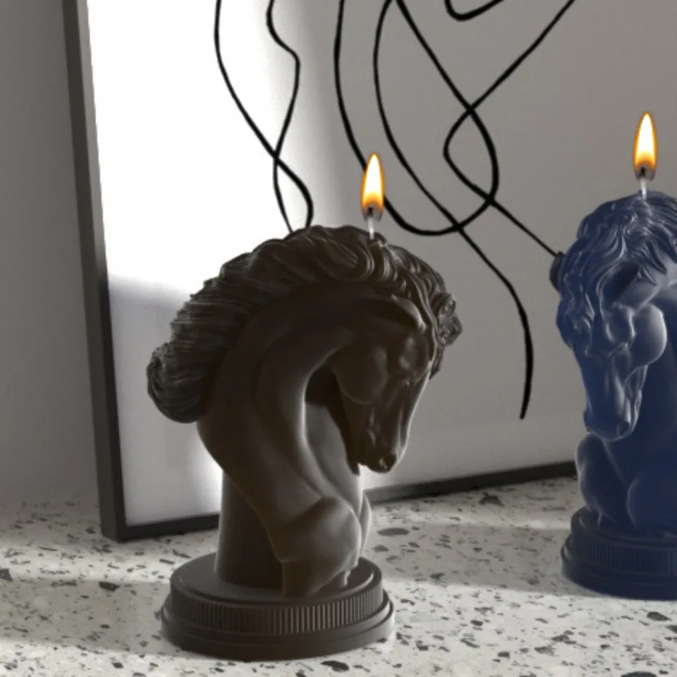 NUOBESTY Moule à Bougie En Silicone En Forme De Fer à Cheval Facile à