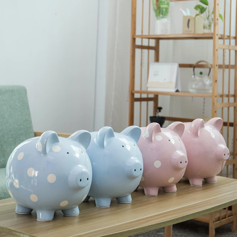 

Large Coin Money Box Adult for Kid Wedding Secret Ceramic Cute Pig Piggy Bank for Papper Money Living Room hucha Home Decoration