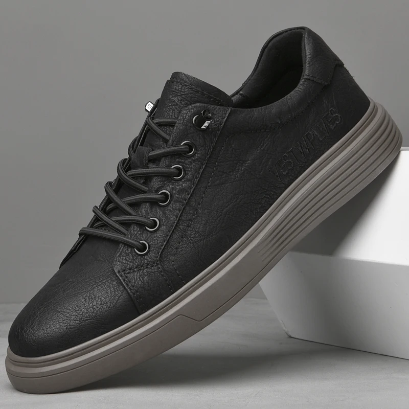 

Fashion Mens Genuine Leather Shoes Men Casual Shoes Versatile Sneakers Outdoor Sports Male Flats New Arrival Man Tenis Masculino