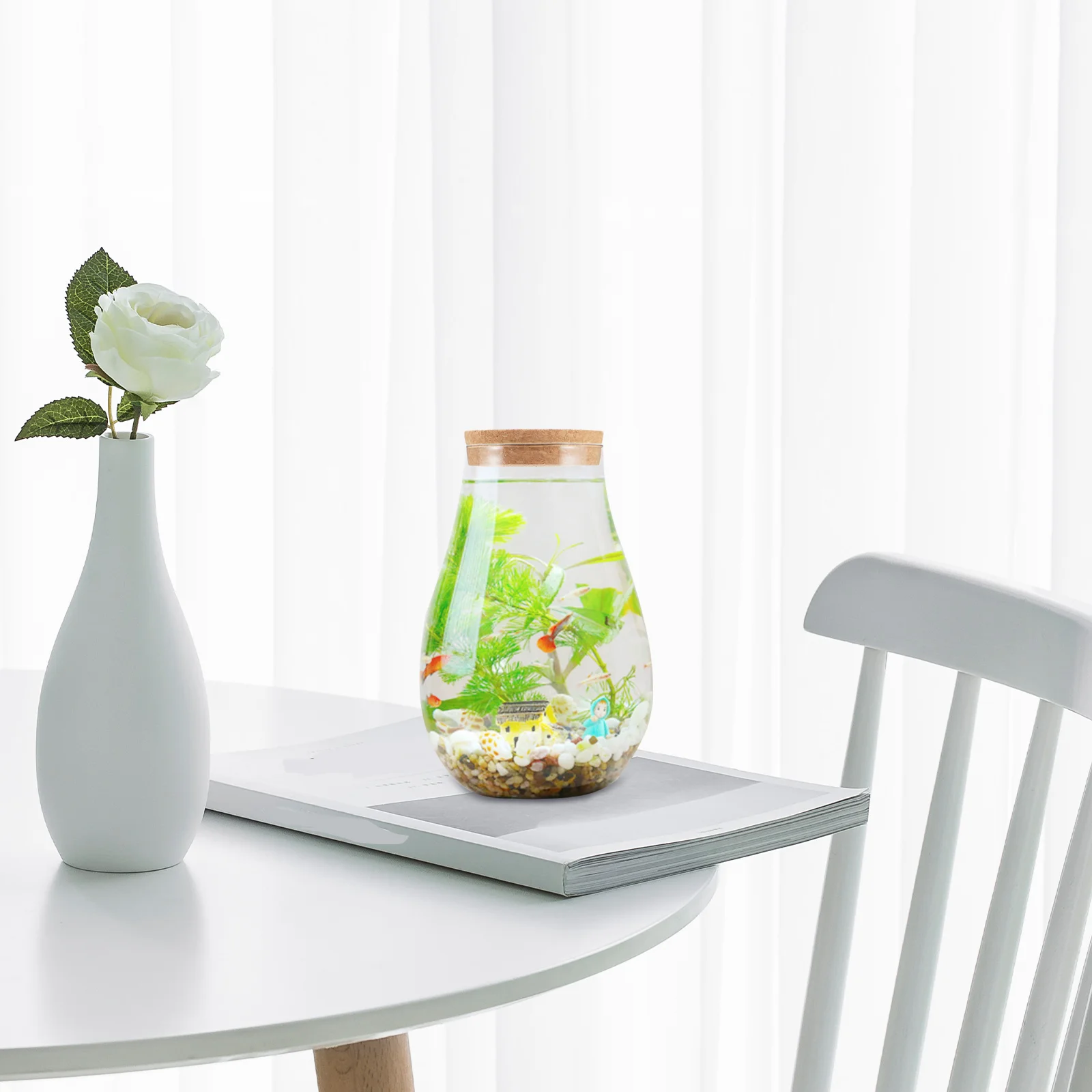 Micro Landscape Ecological Bottle Terrarium Plants Glass Containers Decor Hydroponic Propagation Station DIY Betta 5