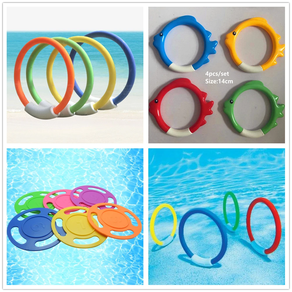 6 Pcs/Set Digital Diving Ring Buoy Children Toys Kids Summer Underwater Accessories Swimming Pool Water Play Games Party Gifts