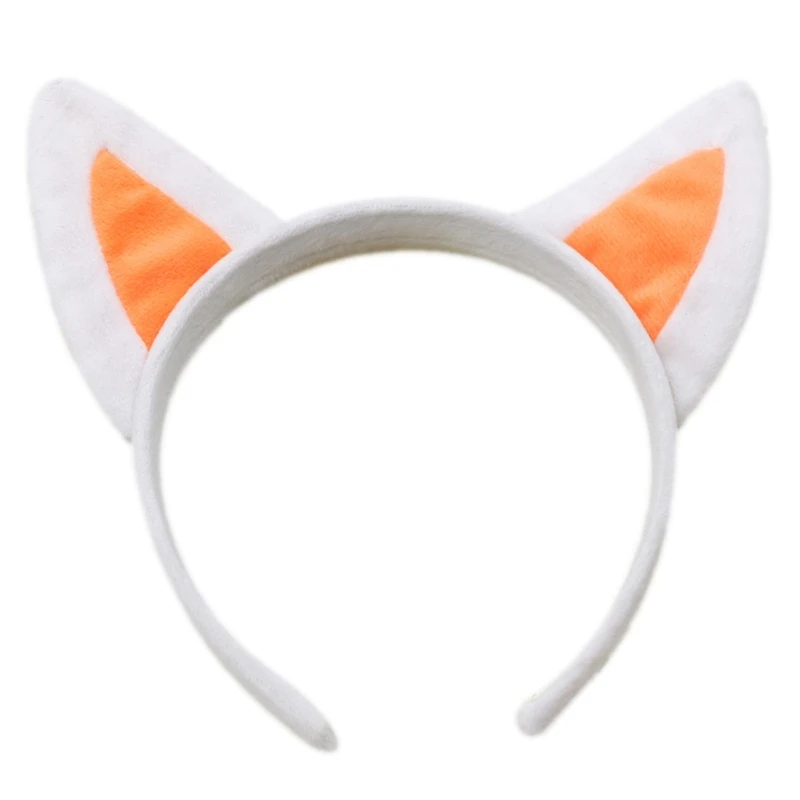 Plush Fox Cat Headbands Furry Cartoon Animal Ears Hair Hoop Fluffy Cute Hair Accessories Party Costume Photo Props