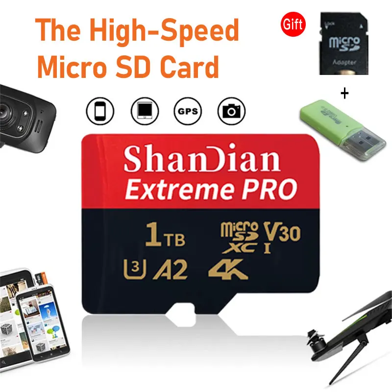 New Free Shipping Micro Sd Card 1tb 512gb High-speed Of Read And Write ...