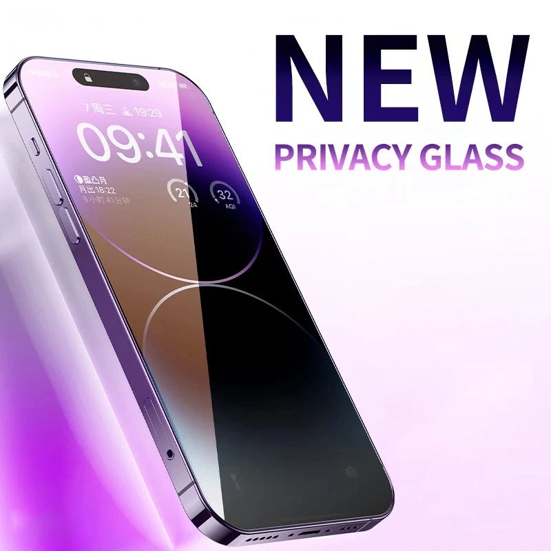 Anti-Blue Light Privacy Tempered Glass Screen Protector Film with Eye Protection