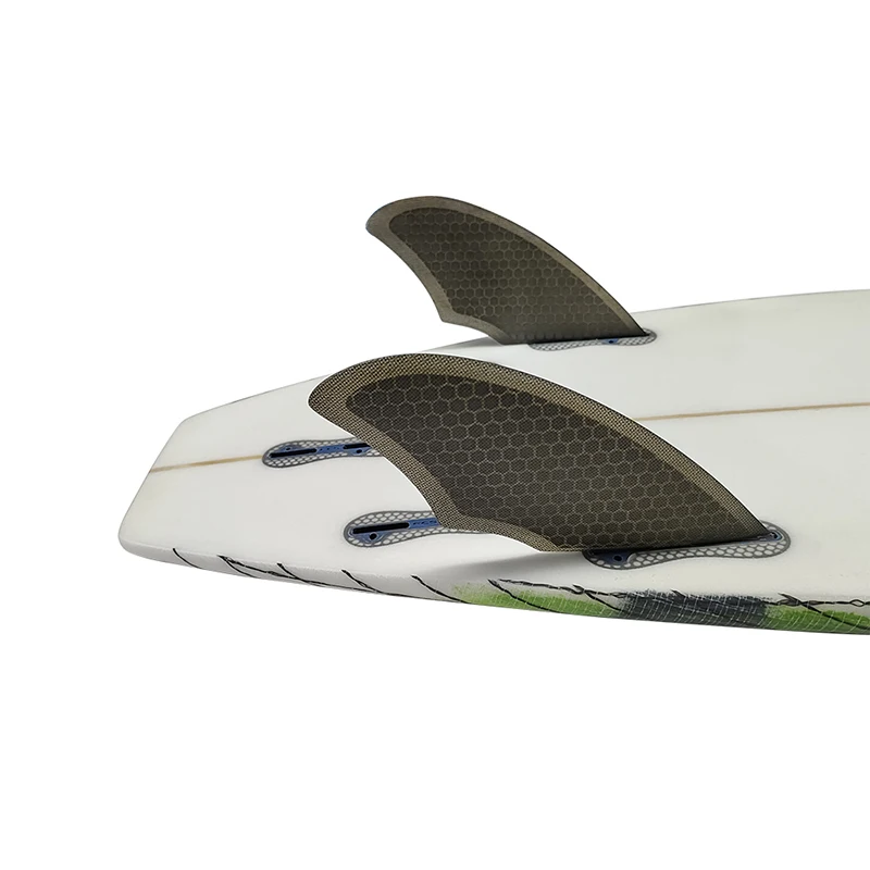 Surfboard double-board set, 2 fins, two-part set, 2-part black and white color