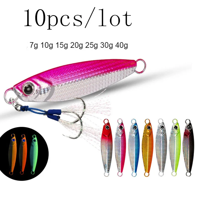 Metal Jigs Casting Jigs Assortment Jigging Spoon Minnow Long Casting for  Surf Fishing Bass Sea Trout Freshwater Saltwater Fishing Lure Kit