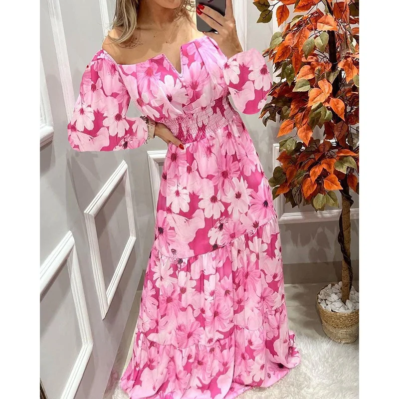 Bohemian V-Neck Maxi Dress