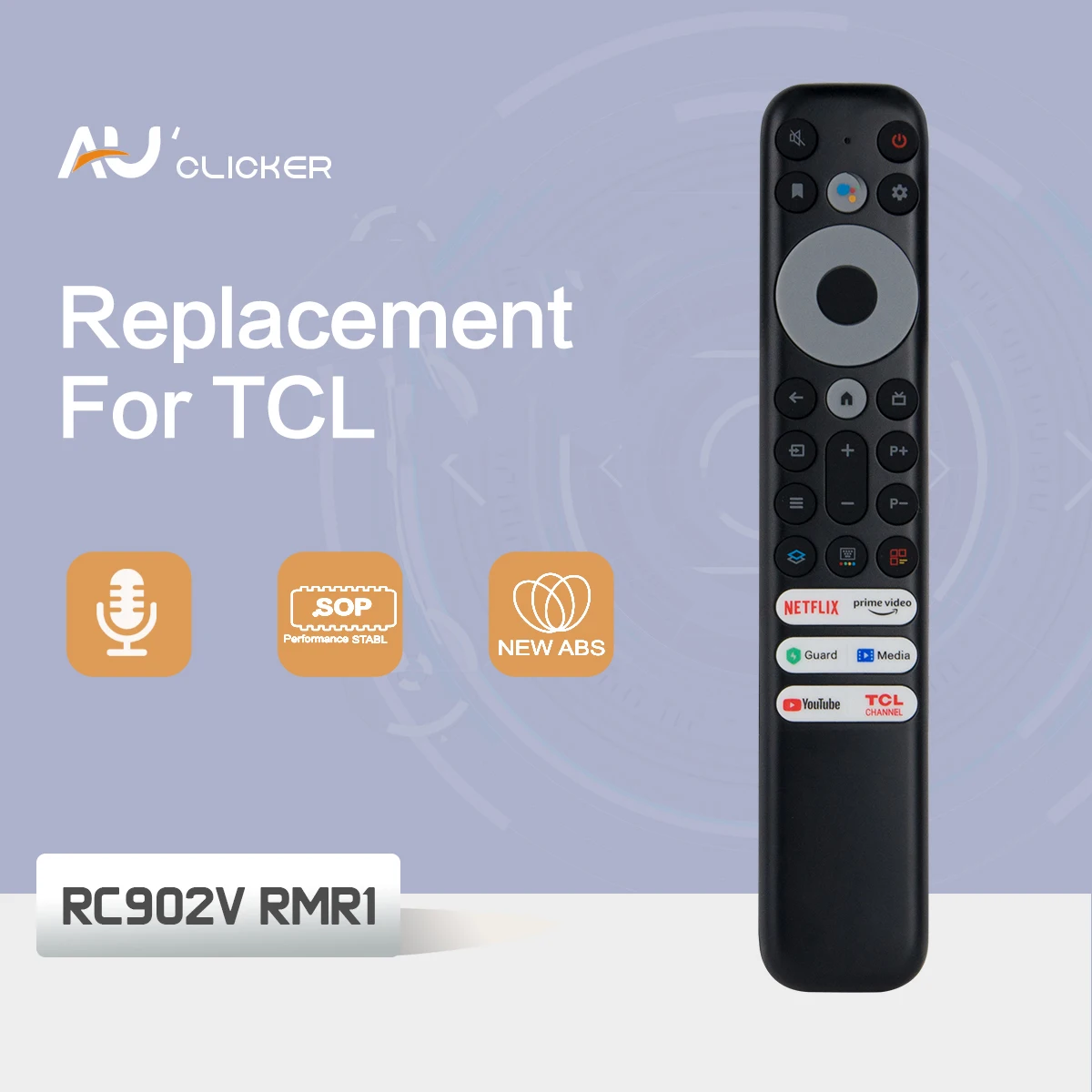 RC902NFMR1VoiceTVRemoteControlForTCL5series4KQled8KSmart