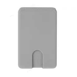 Adhesive Silicone Phone Wallet and Card Holder (Grey)