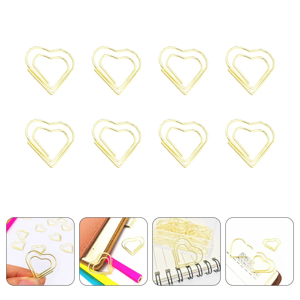 

100pcs Paper Clips Delicate Paperclips Cute Paper Memo Clips Document Clips Metal Paperclips