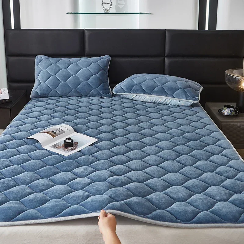 2024 new 230g high-gram encrypted thickened milk fleece mattress (bed pad) series autumn and winter 4