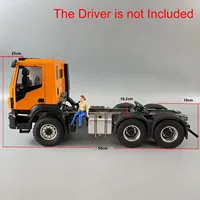 1/14 RC Tractor Truck 6x4 Metal Chassis Remoted 2-Speed Transmission Cars Model Motor Servo ESC Painted Vehicle Toys TH23190 1