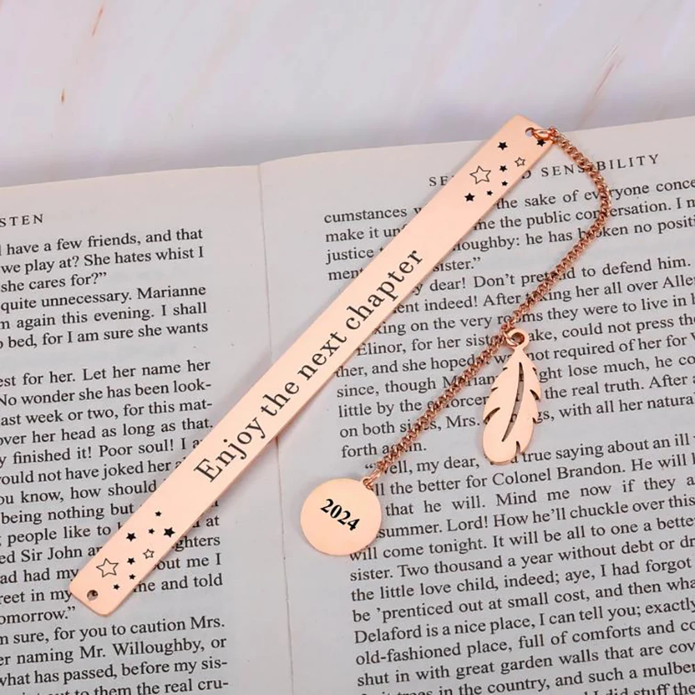 Custom bookmarks Personalized bookmarks Laser engraved bookmarks Custom slogan bookmarks Book gifts Personalized gifts