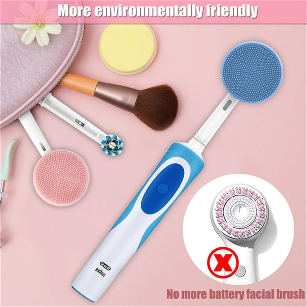 Toothbrush Replacement Brush Heads for Oral-B Silicone Cleaning Head Face Skin Care Tools Facial Cleansing Brush Head Electric pet brushing finger stall dog cat toothbrush oral deodorant cleaning for dogs and cats