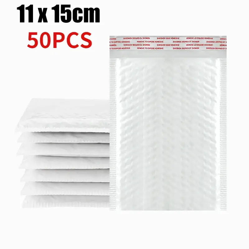 10-50Pcs Bubble Envelopes White Foam Shipping Bags Poly Bubble Mailers Pad Self Seal Packing Bags 11cm 15cm 23cm Wholesale - Image 11