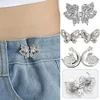 Jeans Button Adjustable Clips for Pant Skirts Waist Tightener Buckle Snap Button Adjuster Butterfly Pin Button Clothing Supplies 1