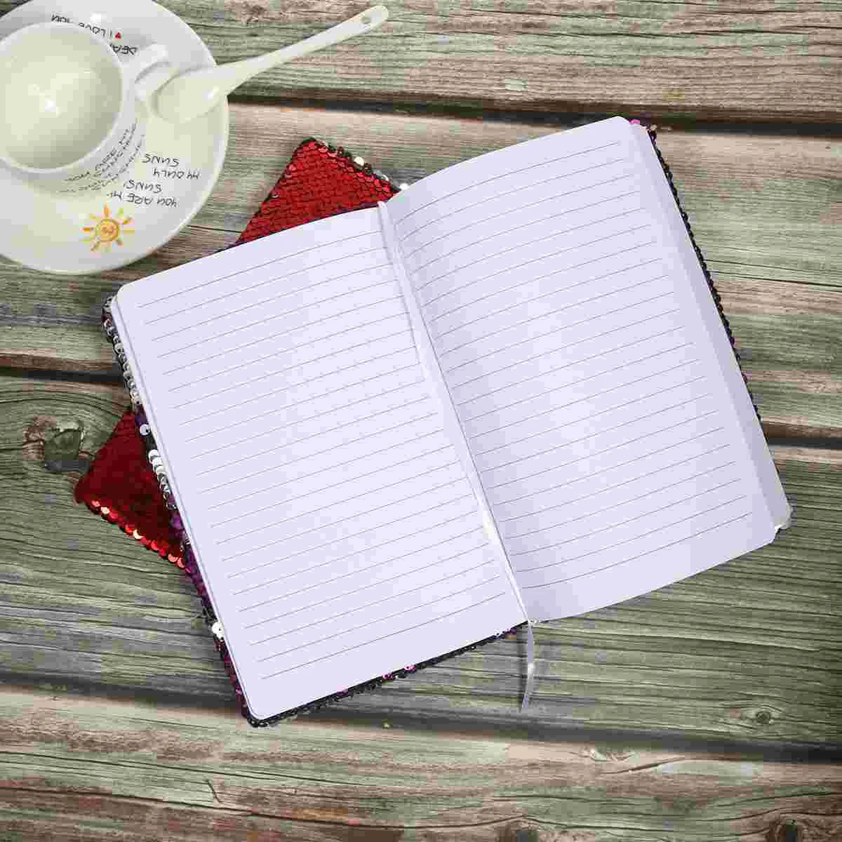 

Fashion Reversible Sequin Notebook Creative Notebooks Planner Journal Notepads Stationery Purple
