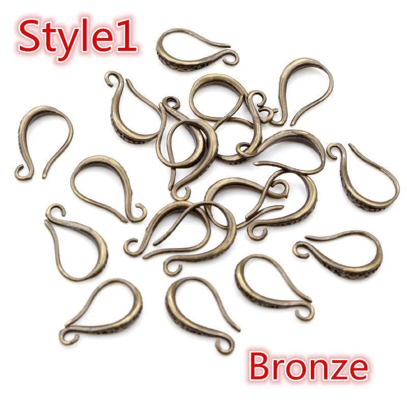 High-Quality Silver Plated & Rose Gold Earring Hooks - 6 Color Variety Pack (20pcs, 15x10mm)