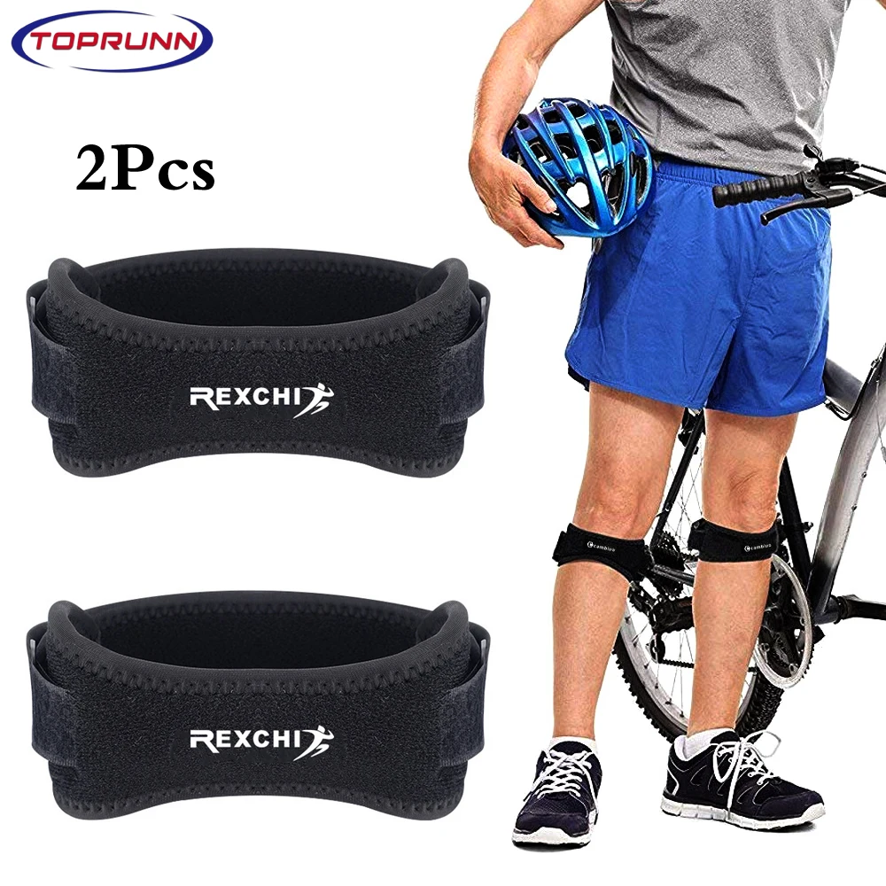 Knee Brace 2Pcs Patella Strap Pain Relief Patella Stabilizer Running Hiking Soccer Squats Biking Other Sports