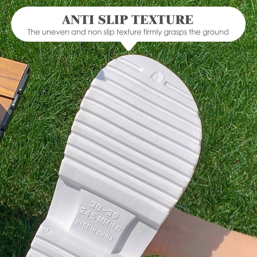 Cave shoes for women with thick soles and increased height for external wear. New summer silent and anti slip beach sandals 4