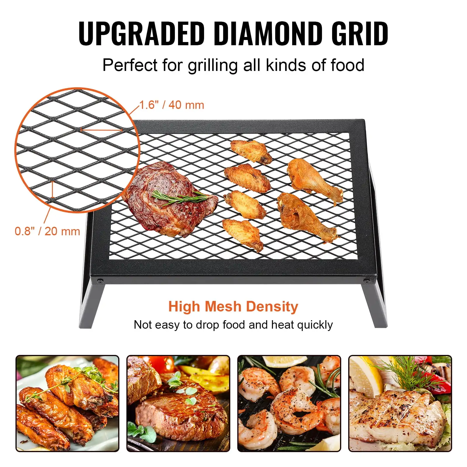 Portable Campfire Grill Grate for Outdoor Cooking