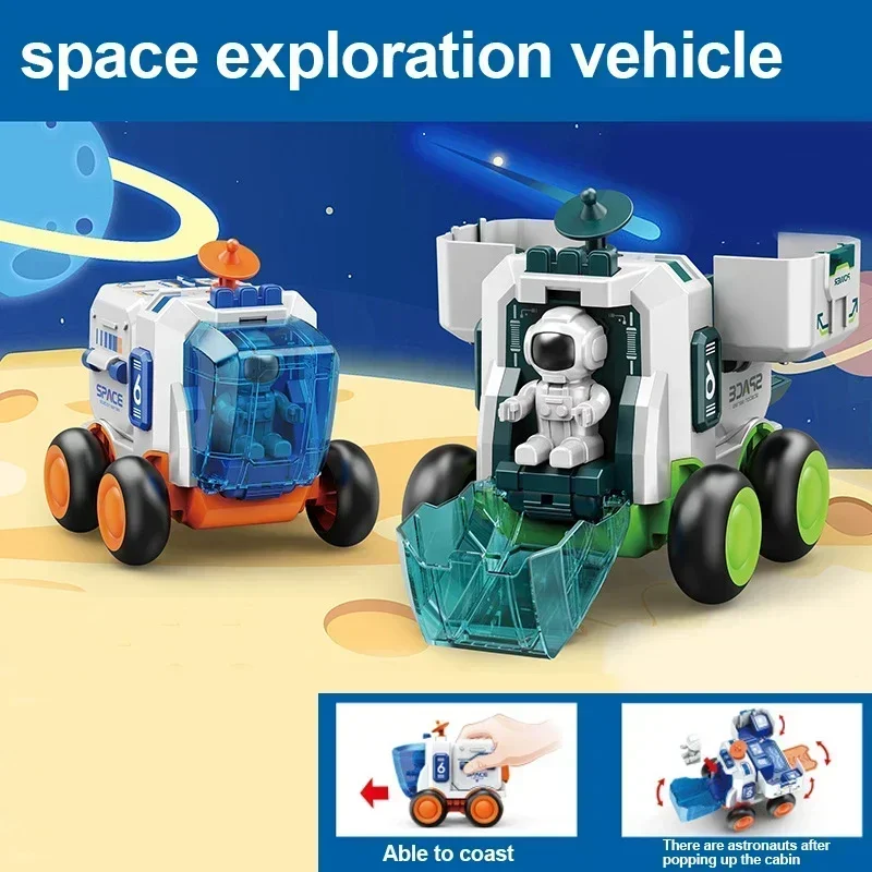 Children Puzzle Space Toy Car Simulation Model Astronaut Rocket