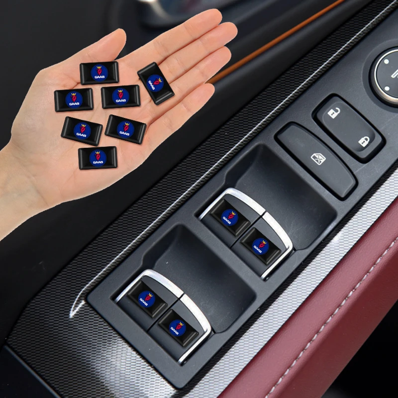 10 Pz/Set 3D Epossidica Volante Decor Sticker Car Styling Interni Decalcomanie Per Saab 93 95 Saab 9-3 9-5 900 9000 Accessori
