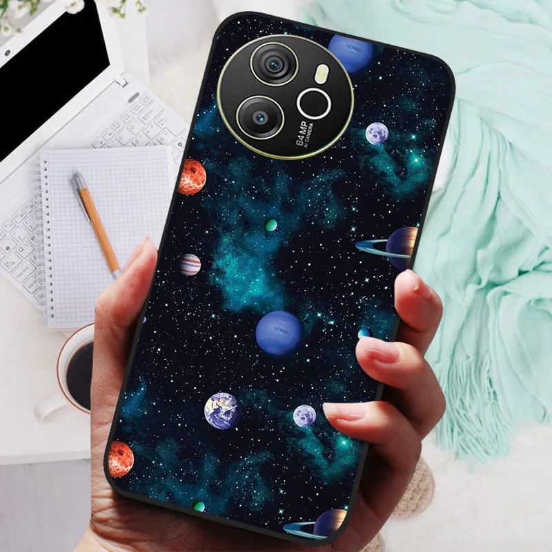 Blackview SHARK 8 Silicone Soft Back Case - Black Lion Wolf Design