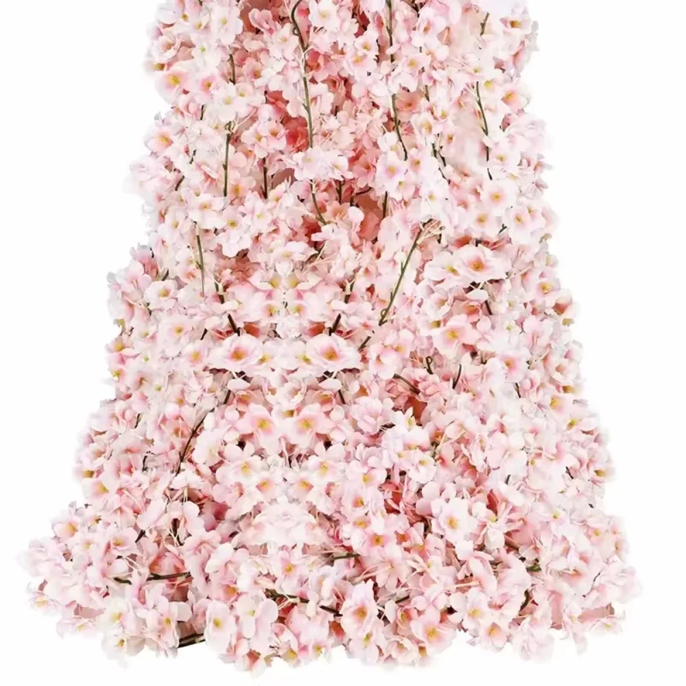 180cm Artificial Flowers Cherry Blossom Sakura Garland Wedding Arch Garden Backdrop Home Party Decoration Silk Fake Plants Vine 6