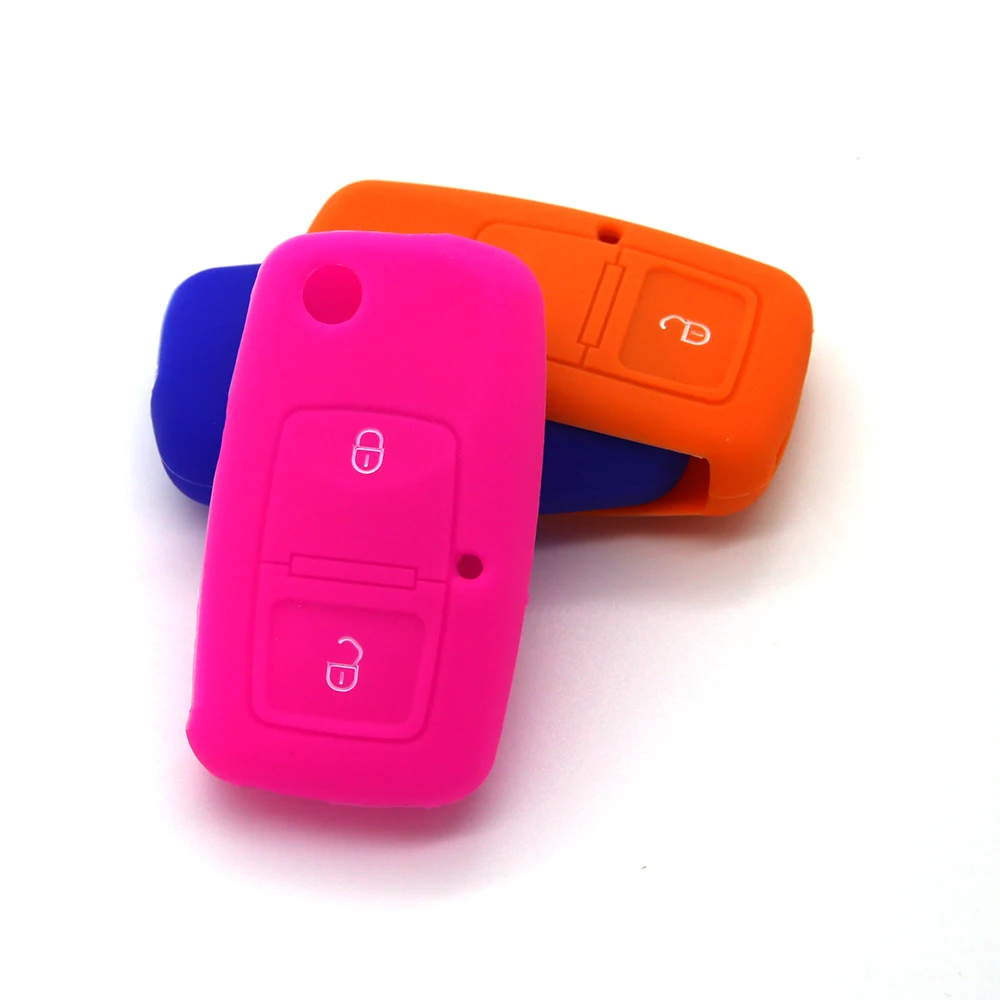 Key Case Cover Flip Key Fob Shell Car Key Shell for VW Bora Touran Cady 2 Buttons