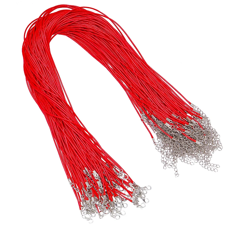 Vibrant Multicolor Waxed Leather Cord Necklace Set - 15-Piece DIY Jewelry Accessory Collection