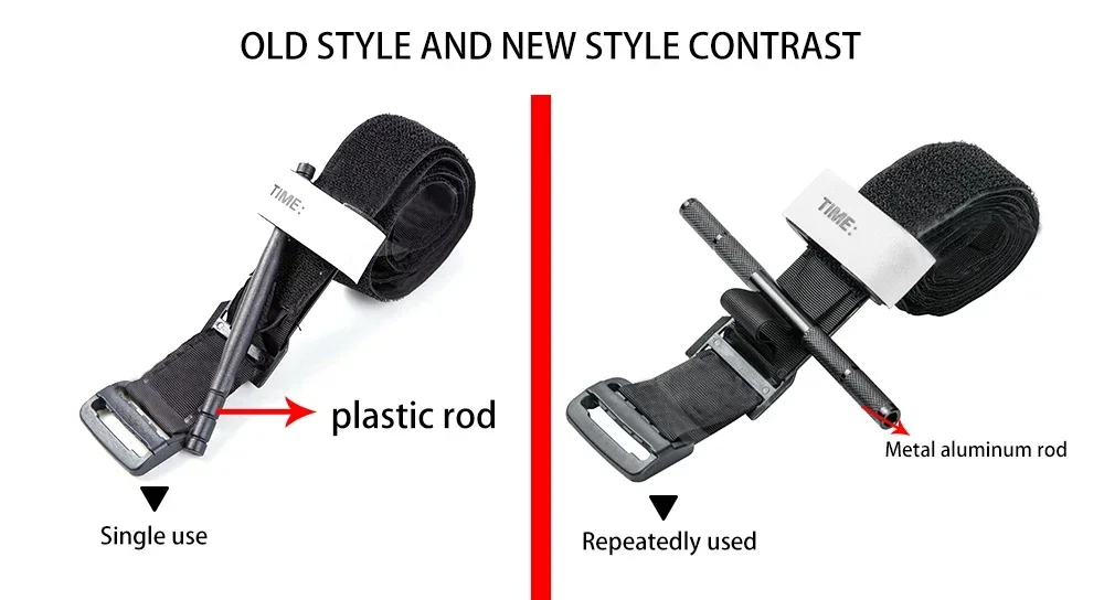 Description Picture 5 of item1pc Metal Aluminum Rod Tourniquet Outdoor Survival Hemostasis Second Generation Upgrade Repeated Use Strengthen Tourniquet Tool