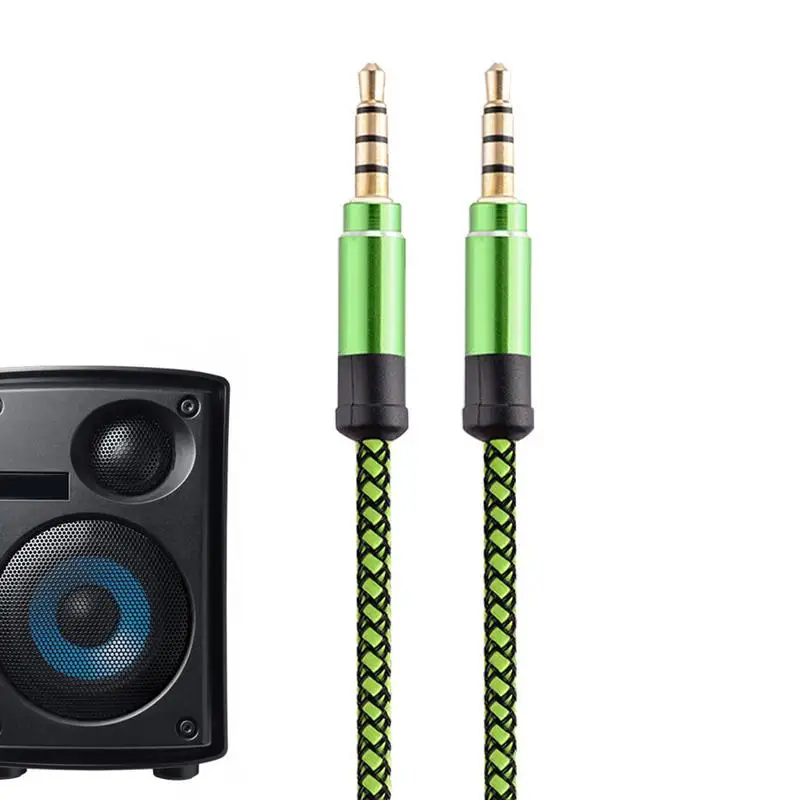 3/1.5m 3.5mm Adapter Aux Cable For Car Audio Gold Plated Jack To Jack 3.5 Aux Cable Male To Male Auxiliary Cord With Microphone