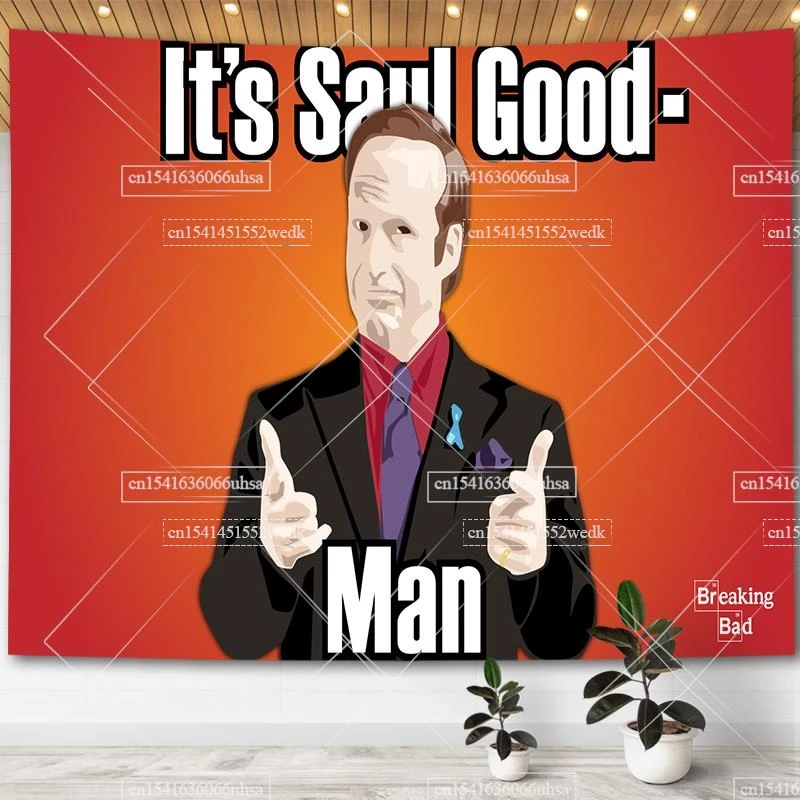 Saul Goodman Better Call Saul And Brea Tapestry Wall Hanging Meme Tapestry Room Decoration Aesthetic Office Tapestries Tapries tapestry decorations