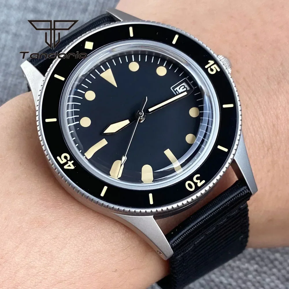 

Tandorio 40mm Watch For Men Vintage 50-Fathoms NH35A Movement Automatic Mechanical 20ATM Wristwatch Sapphire Crystal Luminous