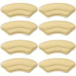 Set of 8 Self - Adhesive Heel Cushions for Enhanced Comfort and Secure Fit in Oversized Shoes (Beige 8pcs (4 pairs))
