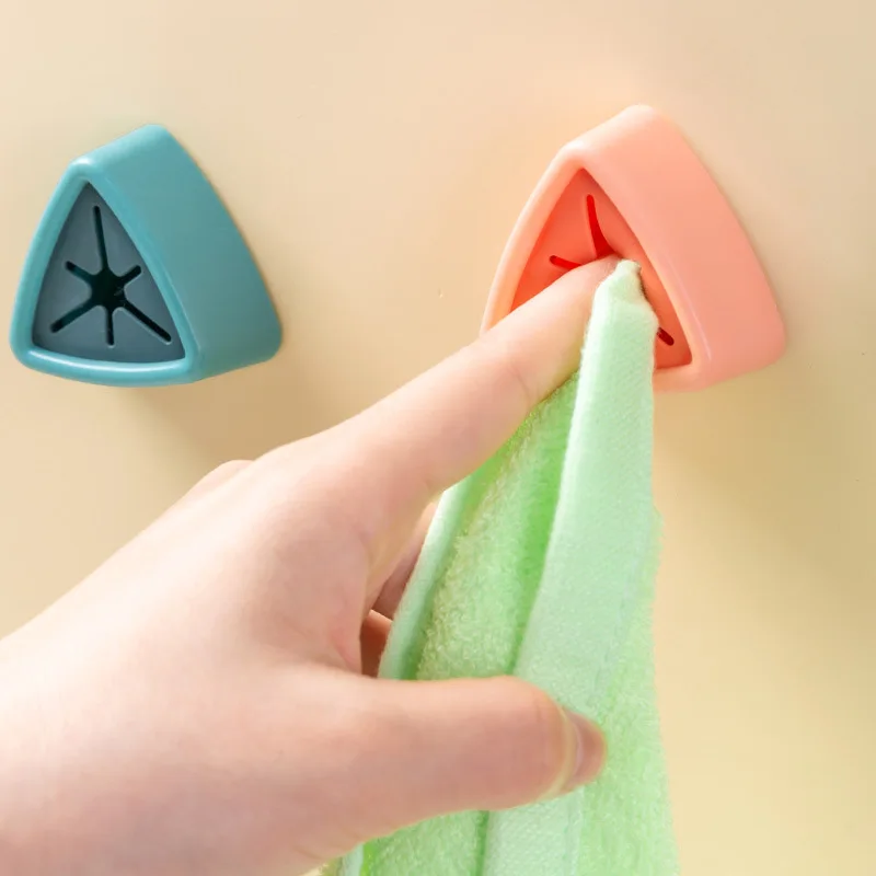 

1pcs Towel Plug Dishcloth Clip Self Adhesive Punch Free Wall Mounted Kitchen Rag Storage Hooks Towel Holder Bathroom Accessories